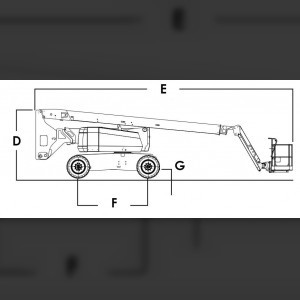 Articulating boom lift 26m diesel